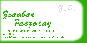 zsombor paczolay business card